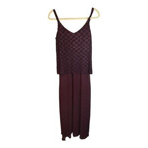 Alex Evenings‎ Dress Women's Size 10 Maxi Sparkles Wedding Guest Purple
